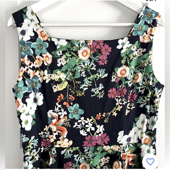 Hearts & Roses Dress Floral Print Fit & Flare Rockabilly EU 40, UK 12, US 8 - Picture 6 of 9